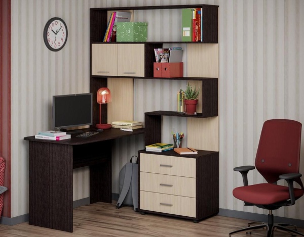 Уголок Школьника Паскаль №3 Разные Цвета (Д-1300 х В-1950 х Г-1300 мм)