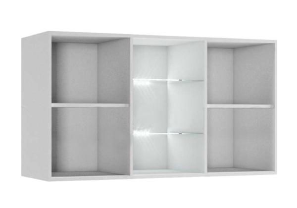 Тумба навесная Флорис белый глянец / белый